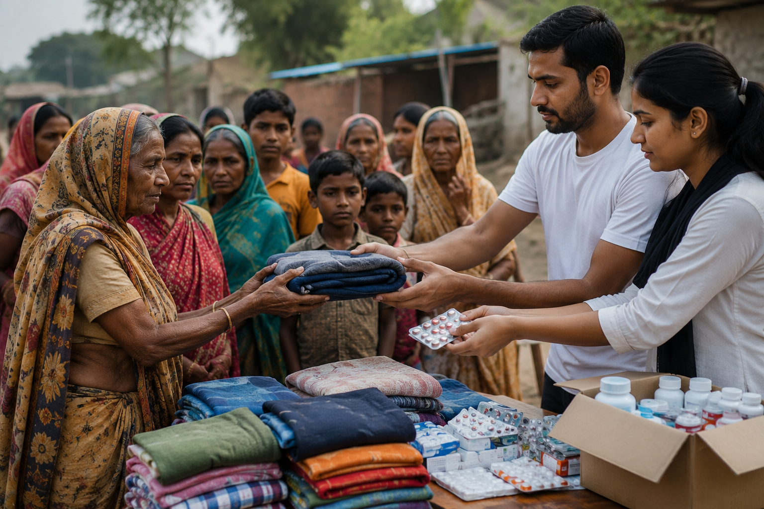 Clothing and Medicine Distribution