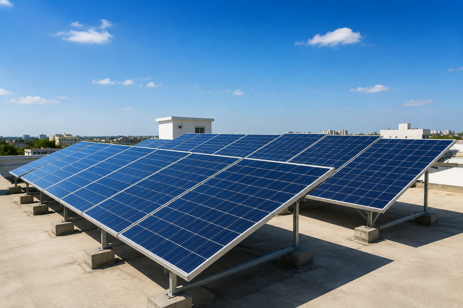 Rooftop solar installation